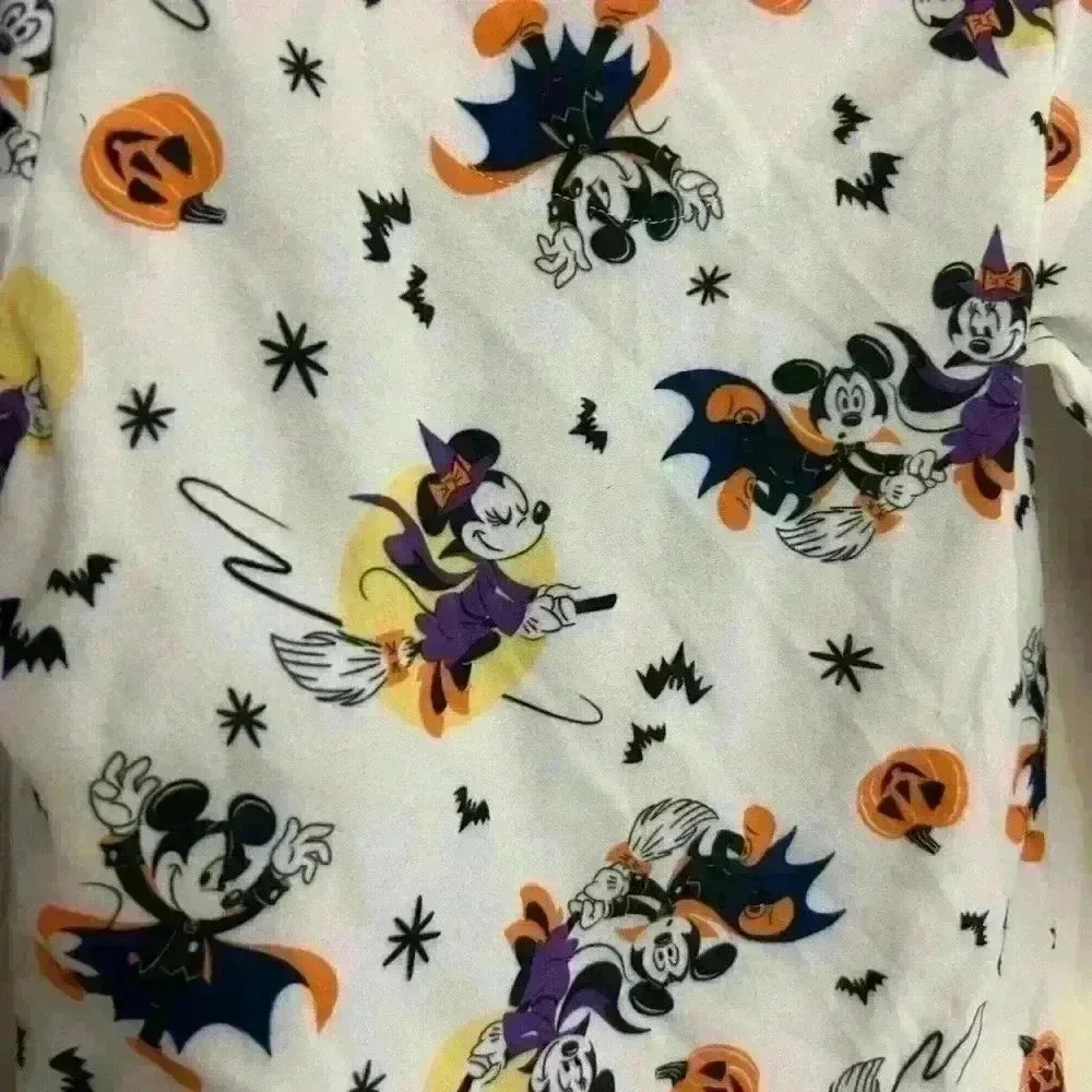 Disney Fleece Long Sleeve Pajama Set Toddler  Mickey Minnie Halloween Size 3T